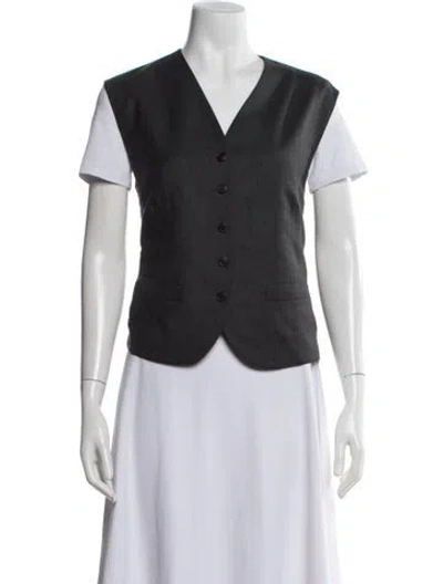 Pre-owned The Row Wool Vest In Grey