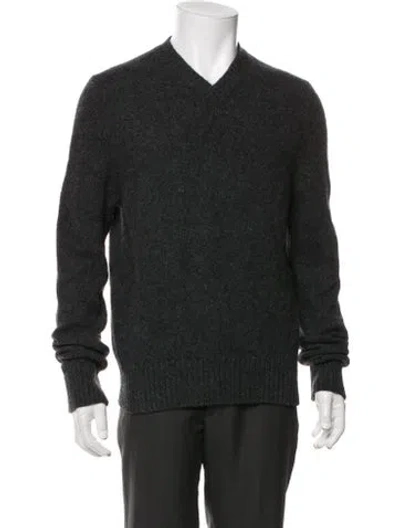 Pre-owned The Row Wool V-neck Pullover In Gray