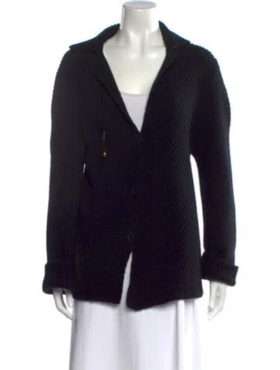 Pre-owned The Row Wool V-neck Sweater In Black