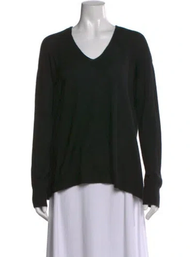 Pre-owned The Row Wool V-neck Sweater In Black