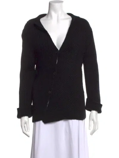 Pre-owned The Row Wool V-neck Sweater In Black