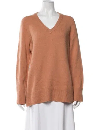 Pre-owned The Row Wool V-neck Sweater In Brown