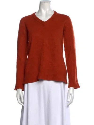 Pre-owned The Row Wool V-neck Sweater In Orange