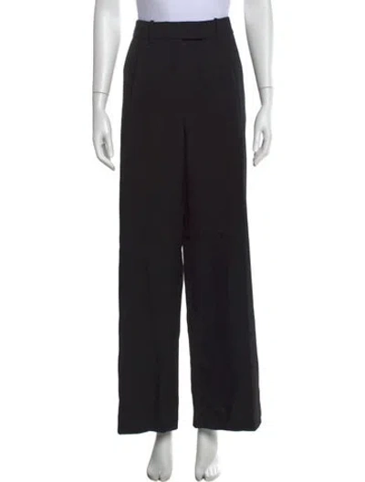 Pre-owned The Row Wool Wide Leg Pants In Black