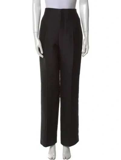 Pre-owned The Row Wool Wide Leg Pants In Black