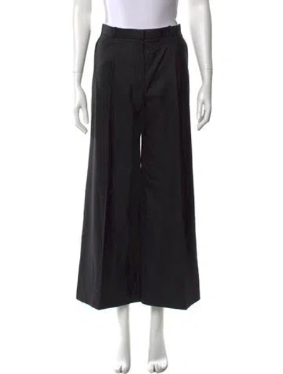 Pre-owned The Row Wool Wide Leg Pants In Black