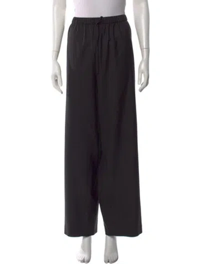 Pre-owned The Row Wool Wide Leg Pants In Black