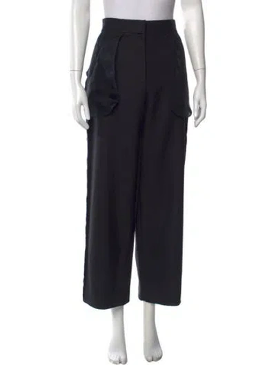 Pre-owned The Row Wool Wide Leg Pants In Black