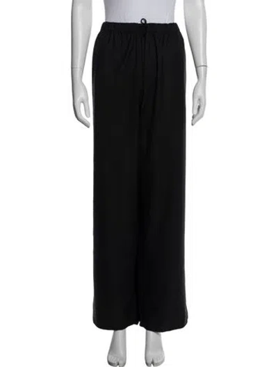 Pre-owned The Row Wool Wide Leg Pants In Black