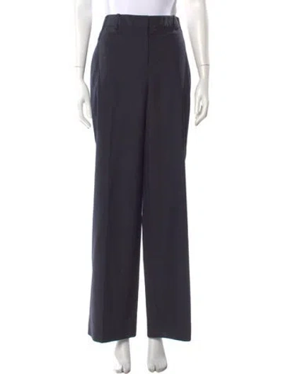 Pre-owned The Row Wool Wide Leg Pants In Blue