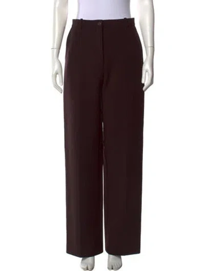 Pre-owned The Row Wool Wide Leg Pants In Brown