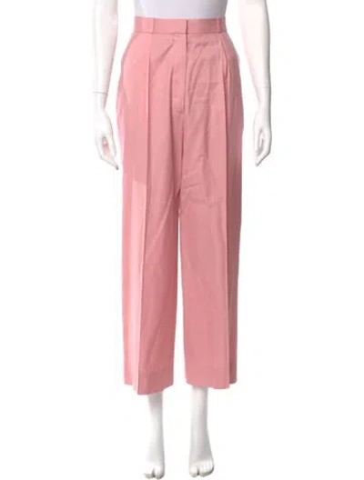 Pre-owned The Row Wool Wide Leg Pants In Pink