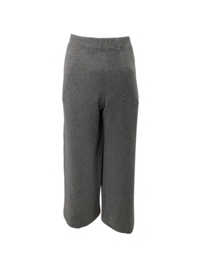 Pre-owned The Row Wool Wide-leg Trousers In Gray