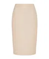 The Row Wool Zipper Skirt In Nude