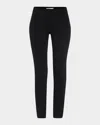 The Row Woolworth High-rise Scuba Leggings In Black