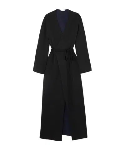 The Row Wrap Dress In Black