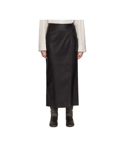 The Row Wrap Skirt In Black