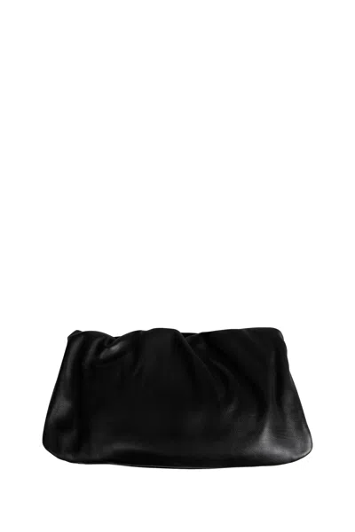 The Row Xl Bourse Clutch In Black