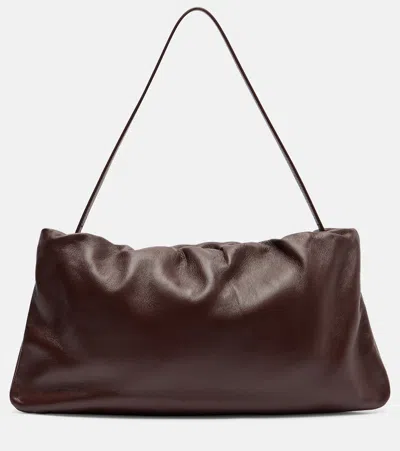 The Row Xl Bourse Leather Shoulder Bag