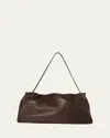 The Row Xl Bourse Shoulder Bag In Silk Leather In Brown