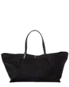 The Row Dnu Inv  Xl Canvas & Leather Tote In Black