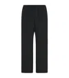 The Row Xon Cotton-silk Drawstring Trousers In Black