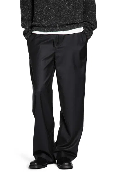 The Row Xon Pant In Virgin Wool In Black