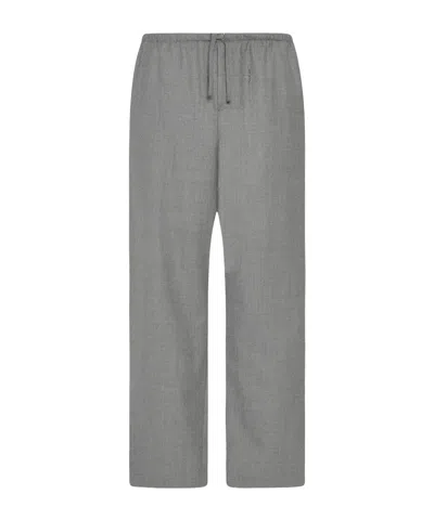The Row Xon Pant In Virgin Wool In Gray