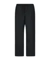 The Row Xon Wide-leg Wool-crepe Drawstring Trousers In Black
