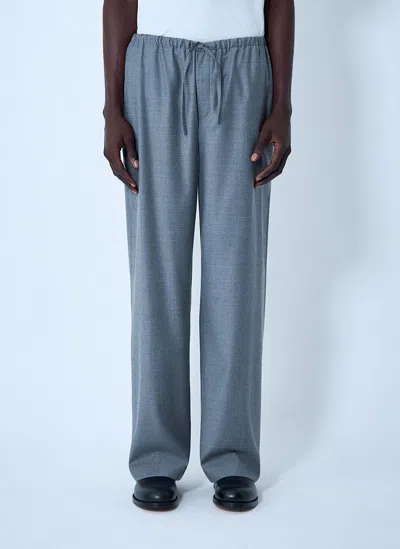 The Row Xon Wool Pants In Gray