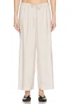 The Row Yayah Striped Silk Wide Leg Pants In Neutral