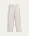 The Row Yayah Stripe Silk Pants In White