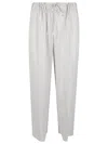 The Row Yayah Striped Silk Trousers In White