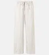 The Row Yayah Striped Silk Wide-leg Pants