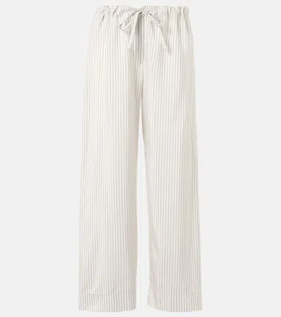 The Row Yayah Striped Silk Wide-leg Pants
