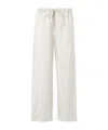 The Row Yayah Striped Silk Wide-leg Pants In White
