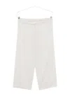 The Row Yayah Striped Silk Wide Leg Pants In White