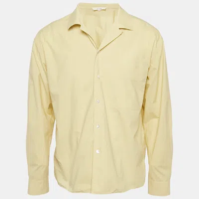 The Row Yellow Cotton Elijas Camp Collar Shirt