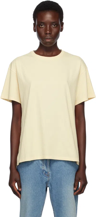 The Row Nadina Cotton Jersey T-shirt In Light Yellow