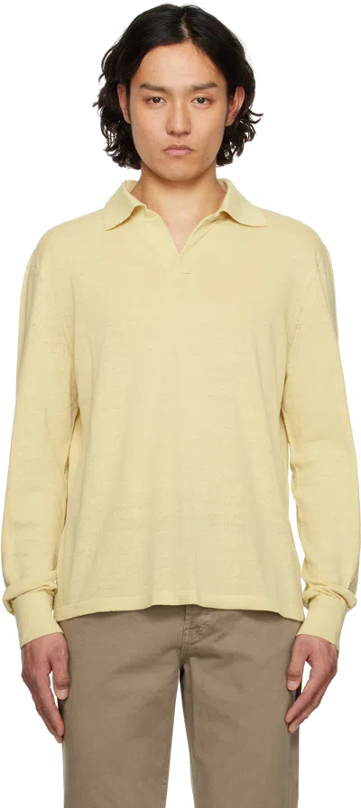The Row Yellow Stafford Polo In Ply Pale Yellow