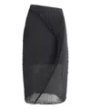 The Row Yuki Pleated Skirt Asymmetrical Hemline In Black