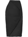 The Row Yuki Pleated Skirt Asymmetrical Hemline In Black