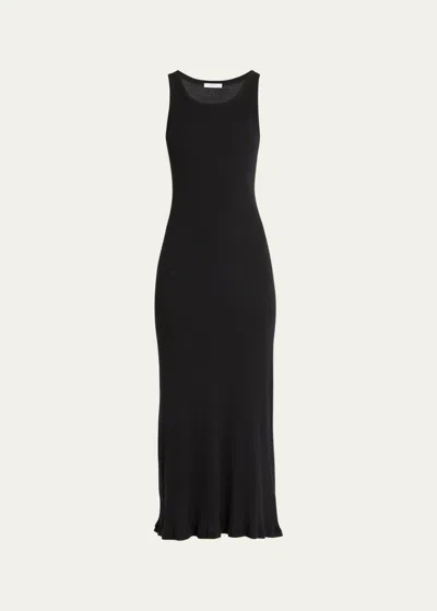 The Row Yule Sleeveless Rib Maxi Dress In Black