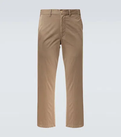 The Row Zach Cotton And Cashmere Gabardine Chinos In Brown