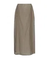The Row Zaira Cotton Skirt In Gray
