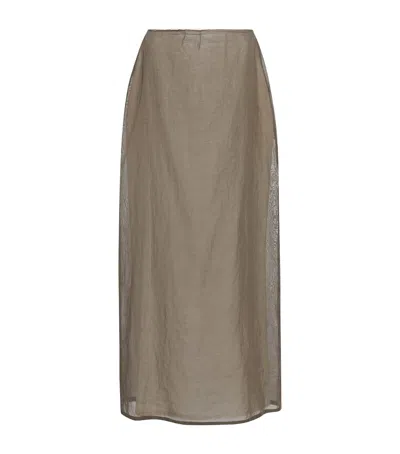 The Row Zaira Raw-hem Maxi Skirt