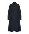 The Row Zeph Cotton Dress In Blue