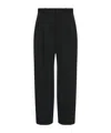 The Row Tailored Wool Zev Trousers Pleated Front In Black