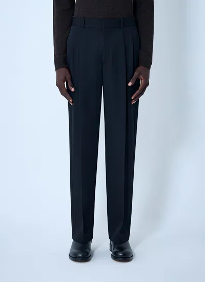 The Row Zev Wool Pants In Black