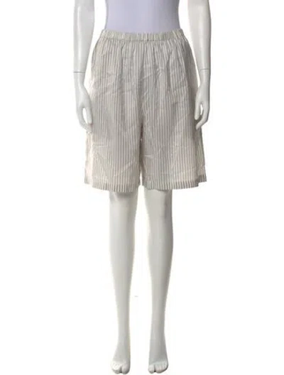 Pre-owned The Row Zinnia Mini Shorts Knee-length Shorts In White